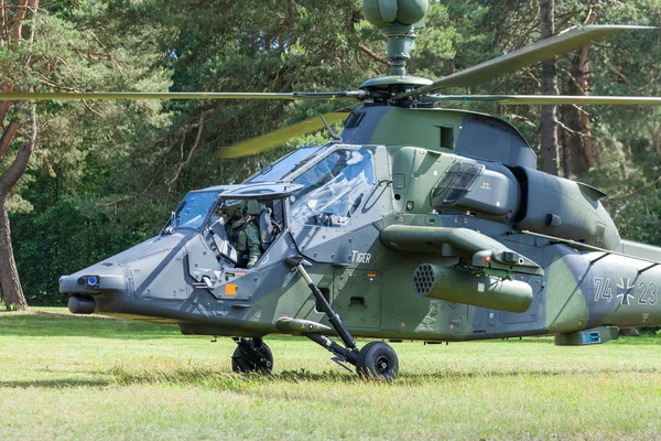 Agosto Alemanha Junho 2019 Helicóptero Ataque Bimotor Eurocopter Tiger Exército — Fotografia de Stock