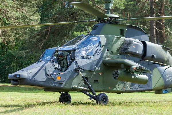 Agosto Alemanha Junho 2019 Helicóptero Ataque Bimotor Eurocopter Tiger Exército — Fotografia de Stock