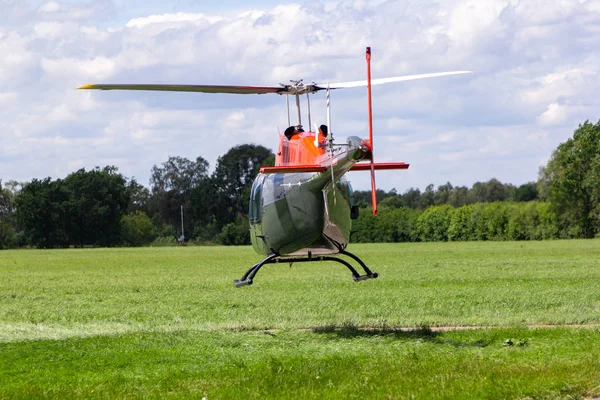 Bueckeburg Germany June 2019 Bell 206B Jetranger Iii Flies Military — Stock Photo, Image