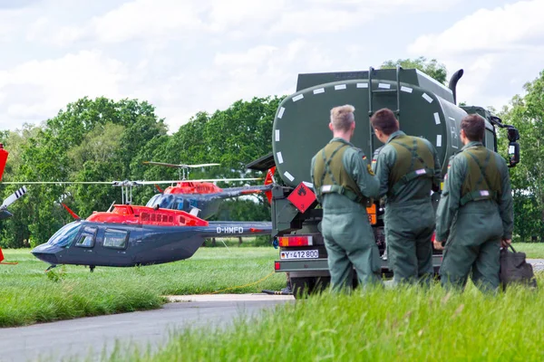 Bueckeburg Germany June 2019 Bell 206B Jetranger Iii Flies Military — Stock Photo, Image