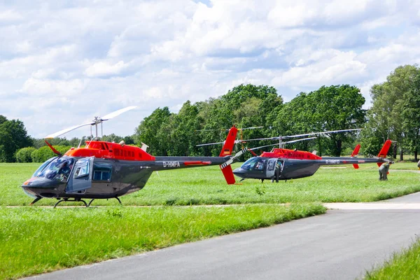 Bueckeburg Germany June 2019 Bell 206B Jetranger Iii Flies Military — Stock Photo, Image