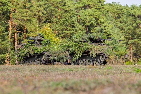 Бронетанкова Зброя Німецької Армії Стоїть Території Військової Підготовки — стокове фото