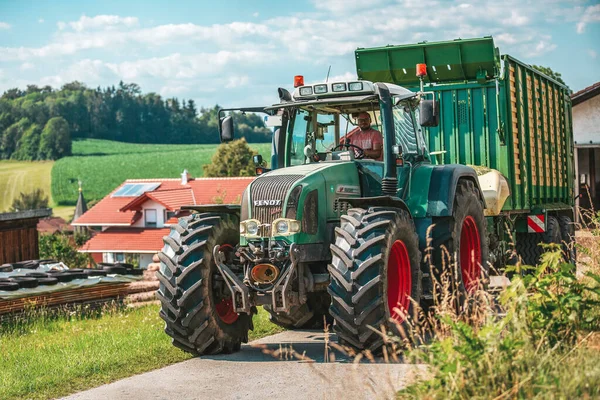 Bavaria Germany Ağustos 2020 Fendt Favorit 926 Vario Traktör Sürücüleri — Stok fotoğraf