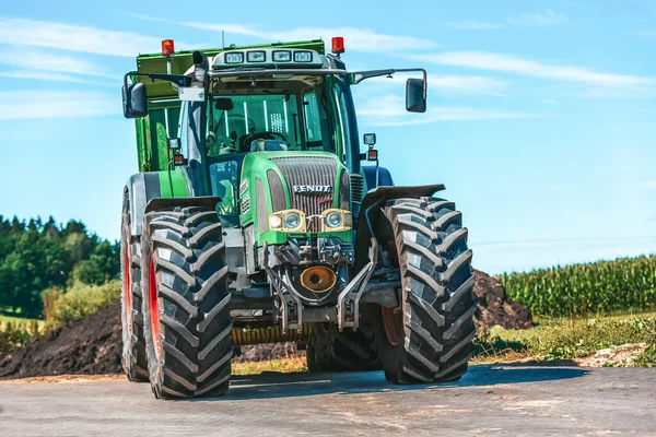 Bavaria Germany August 2020 Fendt Tractor Loader Wagon Working Biogas — Stock Photo, Image