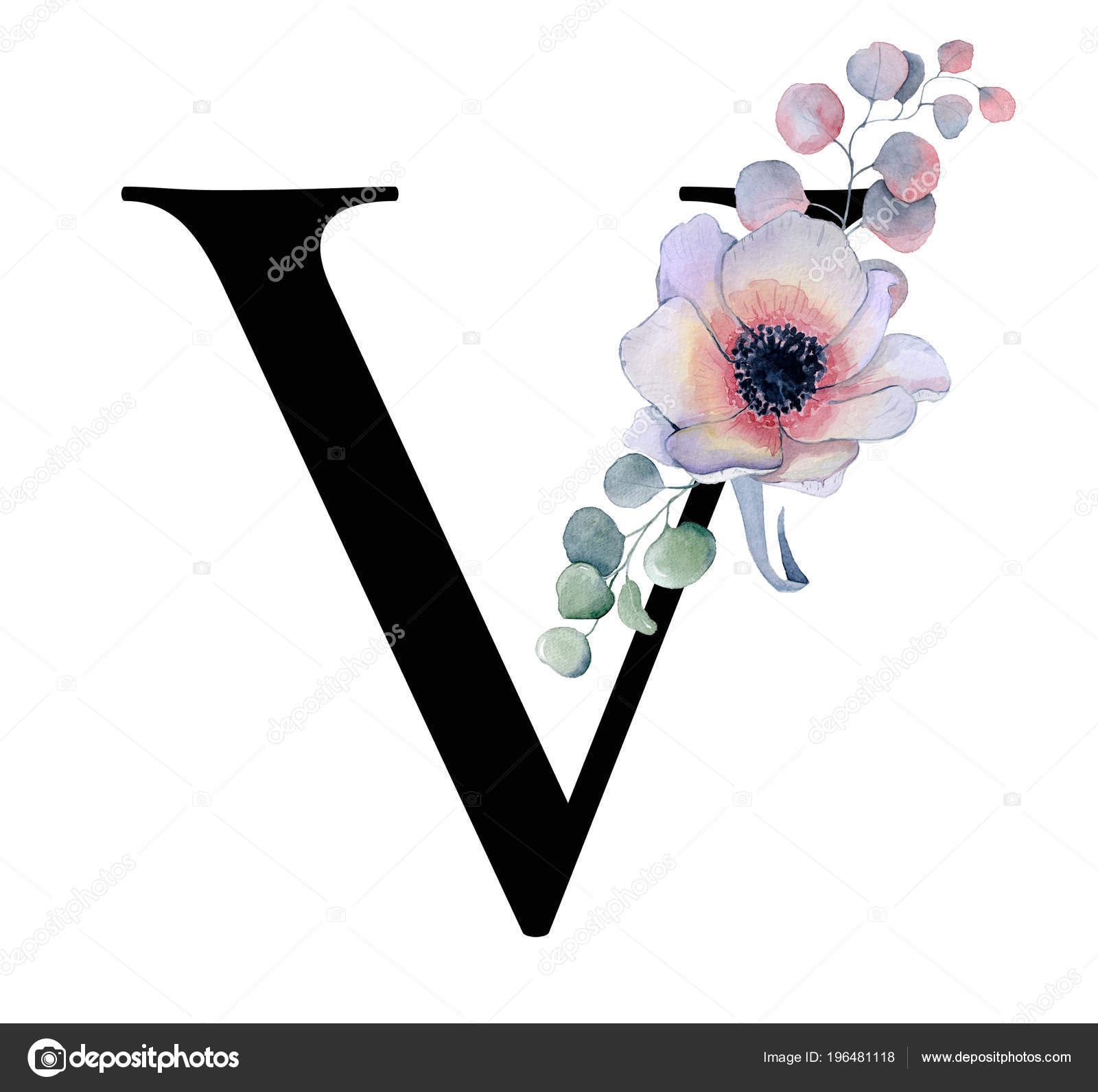 fleur avec la lettre n