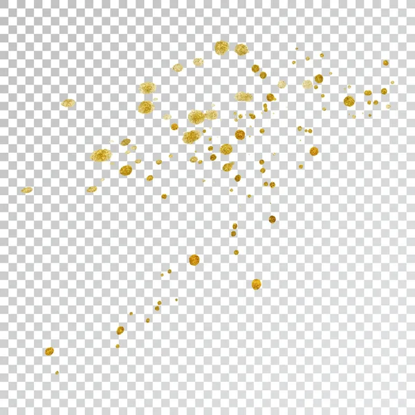 Gouden verf splash uitstrijkje beroerte vlek, penseelstreek. Abstracte goud glinsterende textuur. Hoge kwaliteit getraceerd vectorillustratie — Stockvector