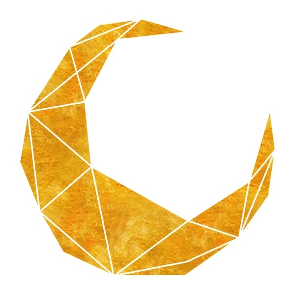 Oro estilo poligonal art deco geométrico para invitación a la boda, plantillas de lujo, patrón decorativo. Elemento abstracto moderno — Vector de stock