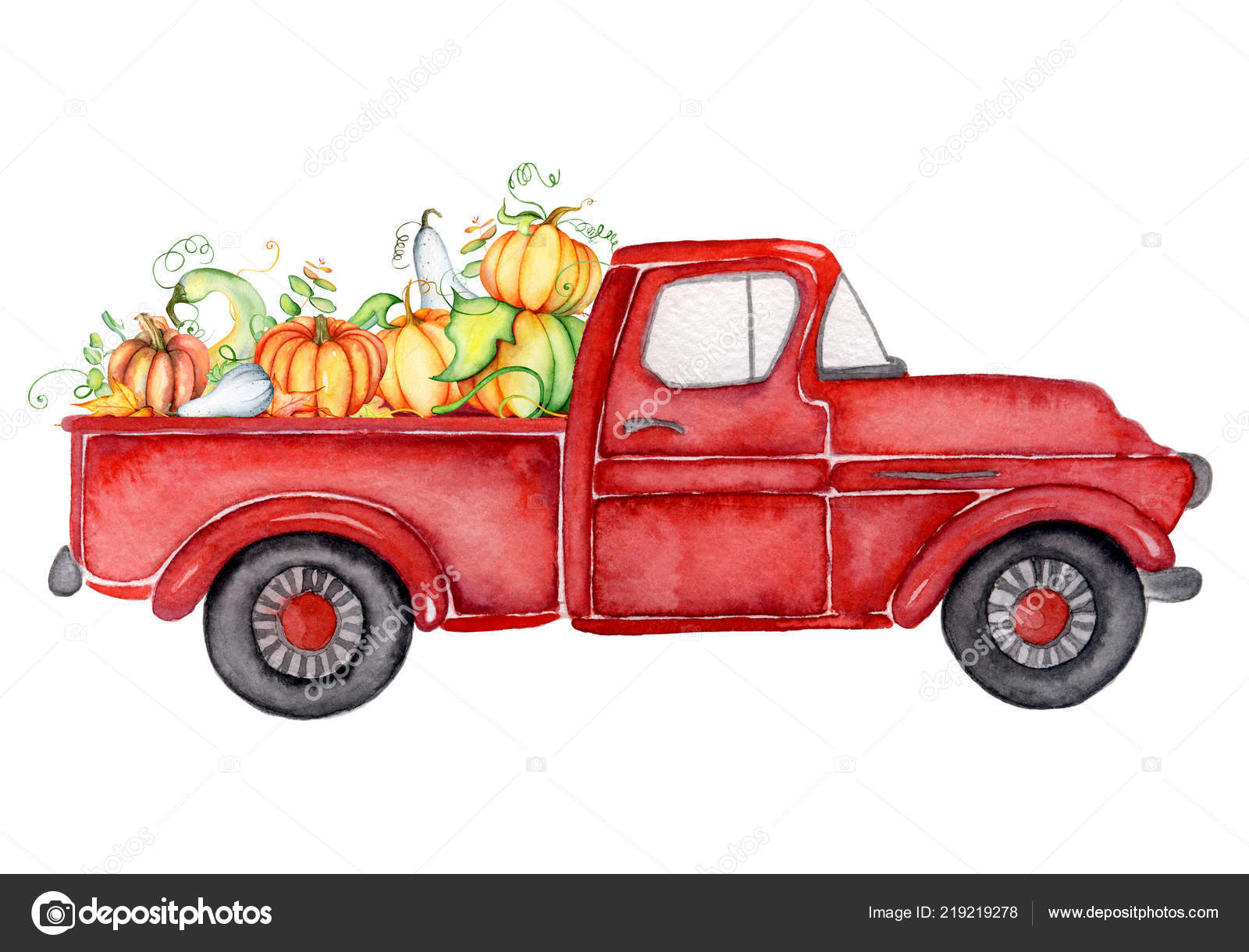 Best Farmhouse Truck Filled With Pumpkins Transparent Png