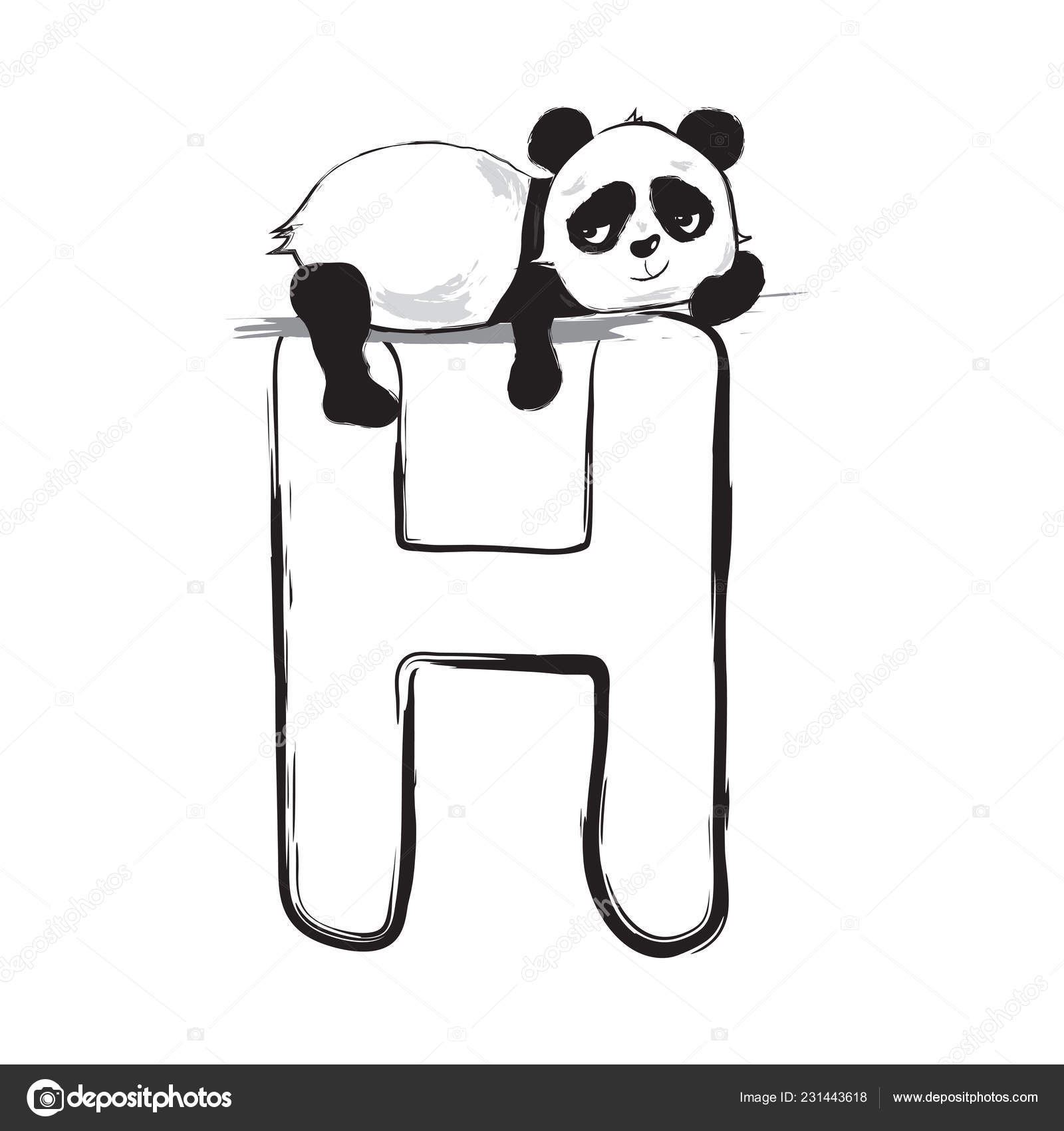 Caminhada Panda Dos Desenhos Animados. Arte Animal.