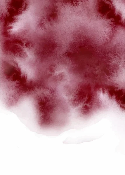 Aquarell Abstrakter Hintergrund Handgezeichnete Aquarell Bordeaux Textur Vektorillustration — Stockvektor