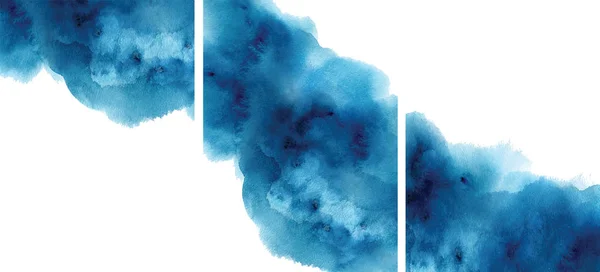 水彩の抽象的なアクアマリン、背景、青い水彩テクスチャ ベクトル図 — ストックベクタ