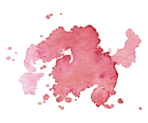 Abstrakte Aquarellform auf weißem Hintergrund. Farbspritzer von Hand gezeichnete Vektormalerei — Stockvektor