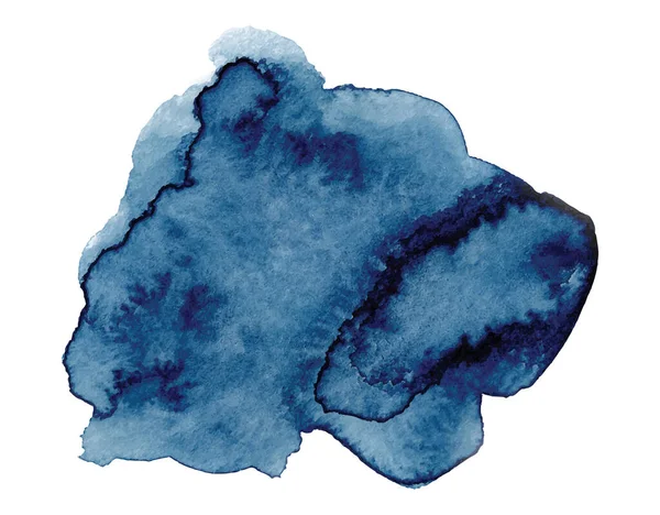 Abstraktes Aquarell klassisch blauer Formen auf weißem Hintergrund. Farbspritzer von Hand gezeichneter Vektor — Stockvektor