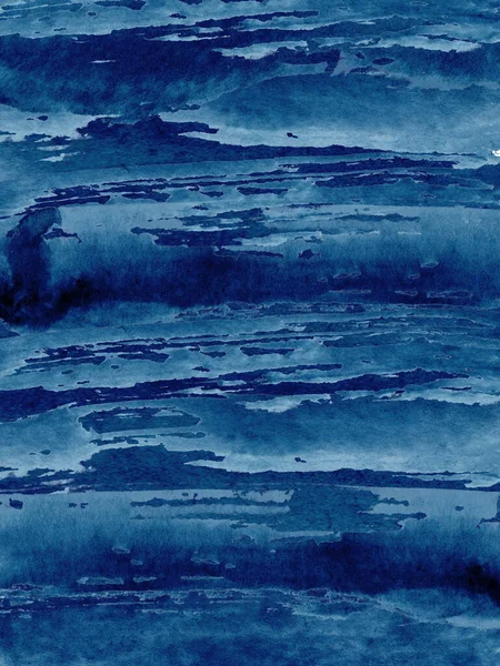 Acuarela abstracta clásica azul, fondo, acuarela dibujada a mano textura — Foto de Stock