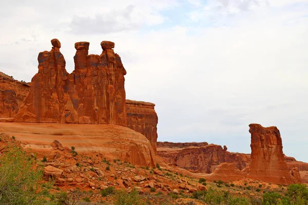 Die Drei Klatsch Und Tratsch Arches National Park Utah — Stockfoto