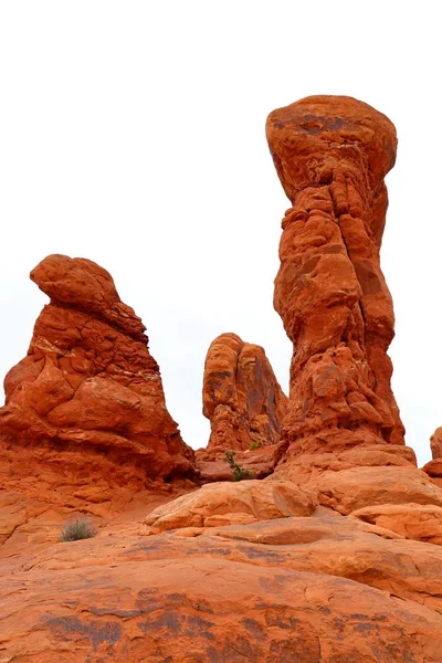 Beaux Piédestaux Rocheux Dans Parc National Des Arches Utah — Photo