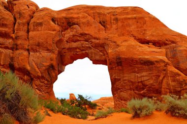 Güzel manzara doğal renklerde, Arches National Park Utah, ABD