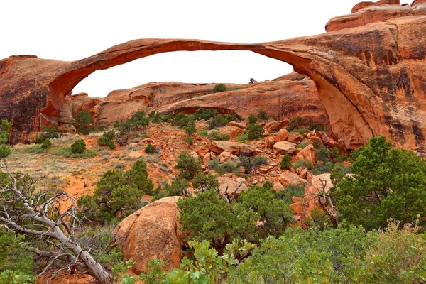 Schöne Landschaft Natürlichen Farben Bei Bögen Nationalpark Utah Vereinigte Staaten — Stockfoto