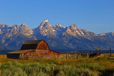 Tarihi Moulton ahır Grand Teton Milli Parkı, Wyoming, ABD