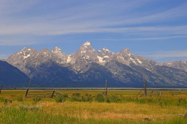 Grand Teton Milli Parkı Wyoming ABD'de doğal görünümü