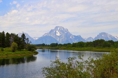Yılan nehir ve Grand Teton Milli Parkı Wyoming akmaz Bend