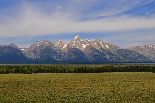 Vista Panorámica Parque Nacional Grand Teton Wyoming Usa —  Fotos de Stock