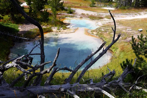 Aguas Termales West Thumb Geyser Basin Área Yellowstone National Park — Foto de Stock