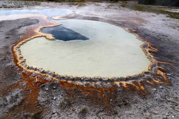 Hot thermal spring, the Upper Geyser Basin, Yellowstone National Park, Wyoming, USA