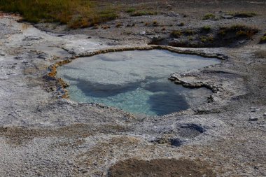 Sıcak termal bahar, üst şofben Havzası, Yellowstone Milli Parkı, Wyoming, ABD