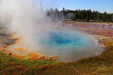 Güzel Çeşme boya pot alan, Yellowstone Milli Parkı, Wyoming, ABD