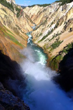 Brink alt Falls, Grand Canyon, Yellowstone Milli Parkı, Wyoming, ABD