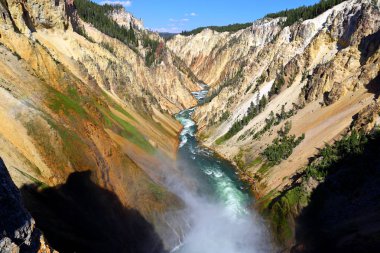 Brink alt Falls, Grand Canyon, Yellowstone Milli Parkı, Wyoming, ABD
