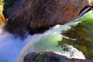 Brink alt Falls, Grand Canyon, Yellowstone Milli Parkı, Wyoming, ABD