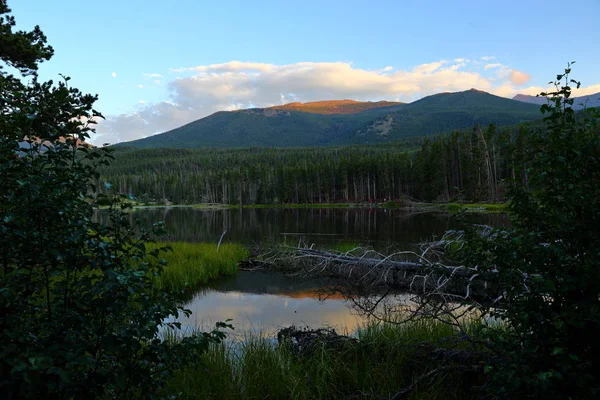 Sprague Lake Parque Nacional Montanha Rochosa Colorado Eua — Fotografia de Stock