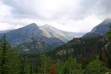 İz Ridge Road, Rocky Dağı Milli Parkı, Colorado, ABD den manzaralar.