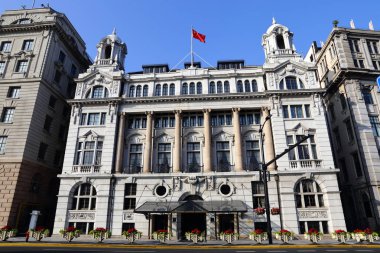 Sabah Shanghai Çin shanghai Bund tarihi binalar
