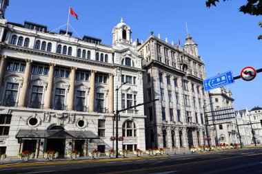  Sabah Shanghai Çin shanghai Bund tarihi binalar