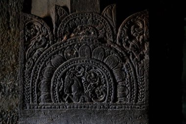 Ajanta mağaraları, Hindistan. Maharashtra eyalet Ajanta mağaralarda Budist anıtlar mağaralar vardır