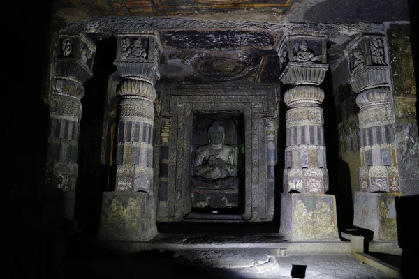 Ajanta Höhlen Indien Die Ajanta Höhlen Maharashtra Staat Sind Buddhistische — Stockfoto