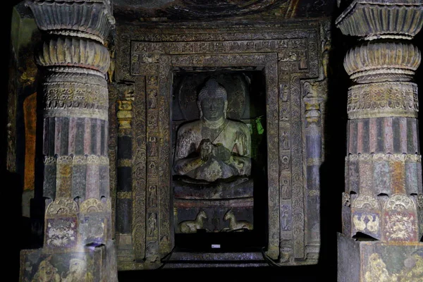Ajanta Grottor Indien Ajantagrottorna Delstaten Maharashtra Buddhistiska Grottor Monument — Stockfoto