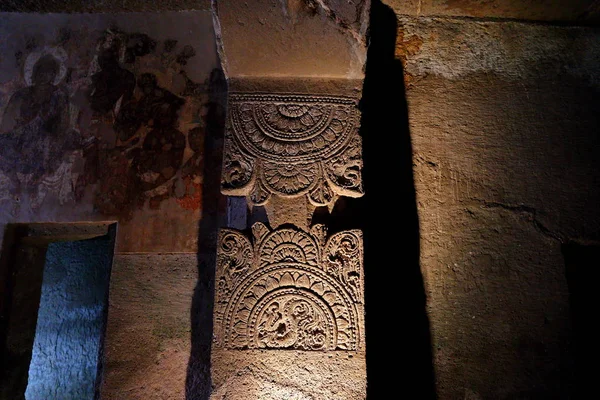 Cuevas Ajanta India Las Cuevas Ajanta Estado Maharashtra Son Monumentos —  Fotos de Stock