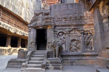 Ellora mağaraları Tapınağı, rock-Cut tapınaklar, Aurangabad, Maharashtra Merkezi Hindistan 