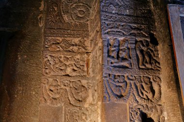 Ellora mağaraları Tapınağı, rock-Cut tapınaklar, Aurangabad, Maharashtra Merkezi Hindistan 