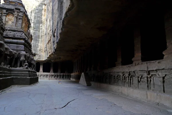 Templet Ellora Grottor Den Klippa Cut Tempel Aurangabad Maharashtra Centrala — Stockfoto