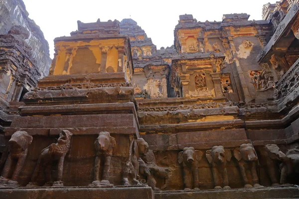 Tempel Der Ellora Höhlen Die Felsentempel Aurangabad Maharashtra Zentralindien — Stockfoto