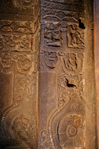 Templo Cavernas Ellora Templos Corte Rocha Aurangabad Maharashtra Centro Índia — Fotografia de Stock