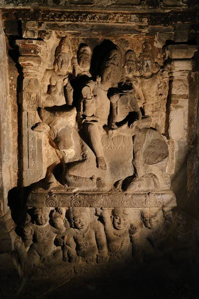 Templo Las Cuevas Ellora Los Templos Rocosos Aurangabad Maharashtra India —  Fotos de Stock