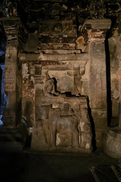 Temple Des Grottes Ellora Les Temples Rocheux Aurangabad Maharashtra Dans — Photo