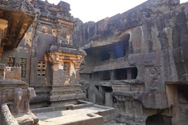 Ellora mağaraları Tapınağı, rock-Cut tapınaklar, Aurangabad, Maharashtra Merkezi Hindistan 