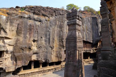 Ellora mağaraları Tapınağı, rock-Cut tapınaklar, Aurangabad, Maharashtra Merkezi Hindistan 